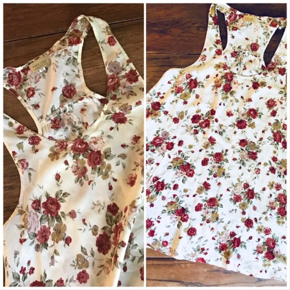 Piko 1988 Floral Boho Gypsy Tunic Tank Top